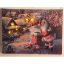 Картина с LED подсветкой: Санта Клаус на крыше